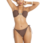 Bluepoint γυναικείο μονοκίνι σλιπ με κορδόνια 'CHOCO LOVERS' 26065033