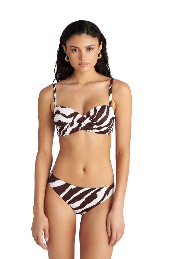 Blu4u γυναικείο εμπριμέ μπικίνι τοπ στράπλες 'ZEBRA STRIPES' 26366565D