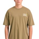Funky Buddha ανδρικό oversized t-shirt με τύπωμα στην πλάτη FBM011-052-04