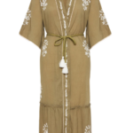 Funky Buddha γυναικείο κιμονό με κέντημα και βολάν FBL011-105-01