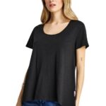 Funky Buddha γυναικείο μονόχρωμο t-shirt FBL013-107-04