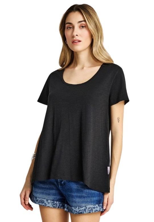 Funky Buddha γυναικείο μονόχρωμο t-shirt FBL013-107-04