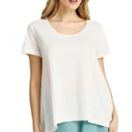 Funky Buddha γυναικείο μονόχρωμο t-shirt FBL013-107-04
