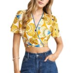 Funky Buddha γυναικείο κρουαζέ cropped τοπ FBL013-102-17
