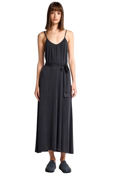 Funky Buddha γυναικείο relaxed μάξι φόρεμα με ζώνη στη μέση FBL013-111-13