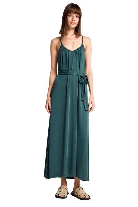 Funky Buddha γυναικείο relaxed μάξι φόρεμα με ζώνη στη μέση FBL013-111-13
