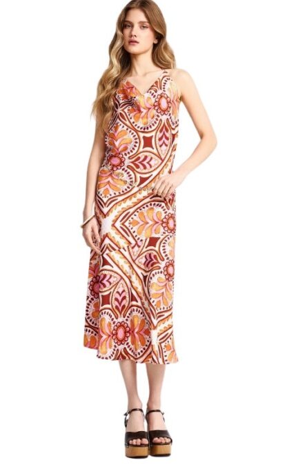 Funky Buddha γυναικείο μίντι boho φόρεμα FBL013-131-13