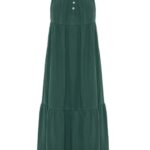 Funky Buddha γυναικείο μονόχρωμο μάξι φόρεμα FBL013-142-13