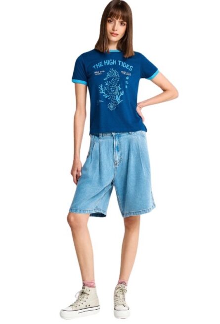 Funky Buddha γυναικείο τζιν σορτς FBL013-162-03