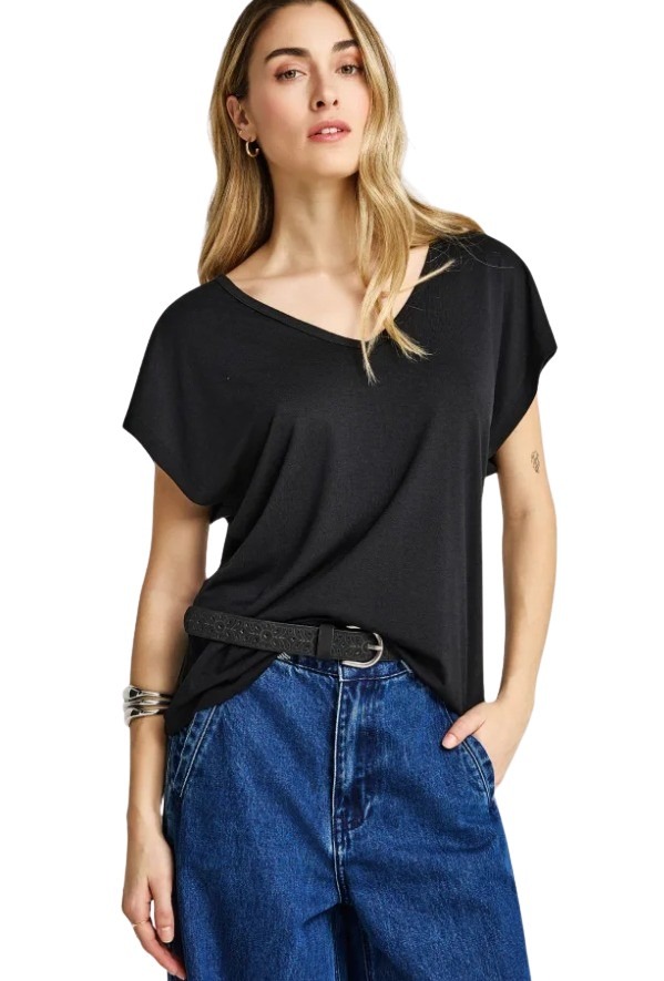 Funky Buddha γυναικείο μονόχρωμο t-shirt FBL013-111-04