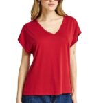 Funky Buddha γυναικείο μονόχρωμο t-shirt FBL013-111-04