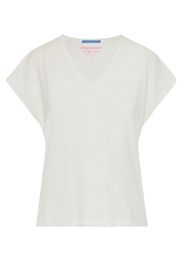 Funky Buddha γυναικείο μονόχρωμο t-shirt FBL013-111-04
