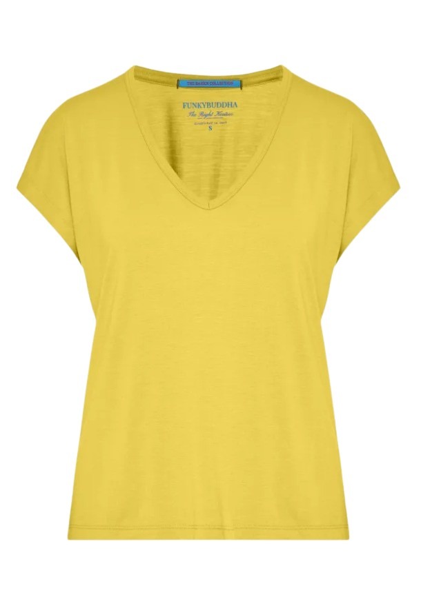 Funky Buddha γυναικείο μονόχρωμο t-shirt FBL013-111-04