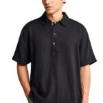 Funky Buddha ανδρική lyocell oversized μπλούζα polo FBM013-005-11