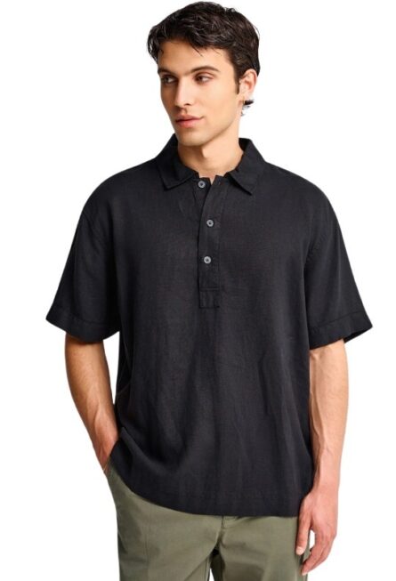 Funky Buddha ανδρική lyocell oversized μπλούζα polo FBM013-005-11