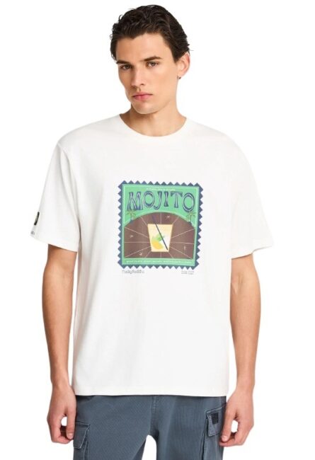 Funky Buddha ανδρικό t-shirt με τύπωμα FBM013-042-04