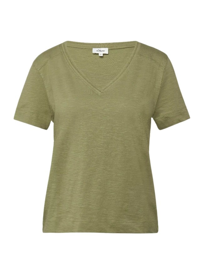 S’Oliver γυναικείο t-shirt με V λαιμόκοψη 2176253