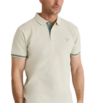 Navy&Green ανδρική μονόχρωμη πόλο μπλούζα 24GE.1038