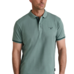 Navy&Green ανδρική μονόχρωμη πόλο μπλούζα 24GE.1038