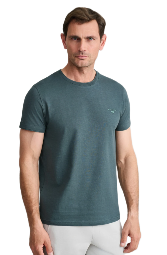 Navy&Green ανδρικό μονόχρωμο t-shirt 24TU.323/6P.2