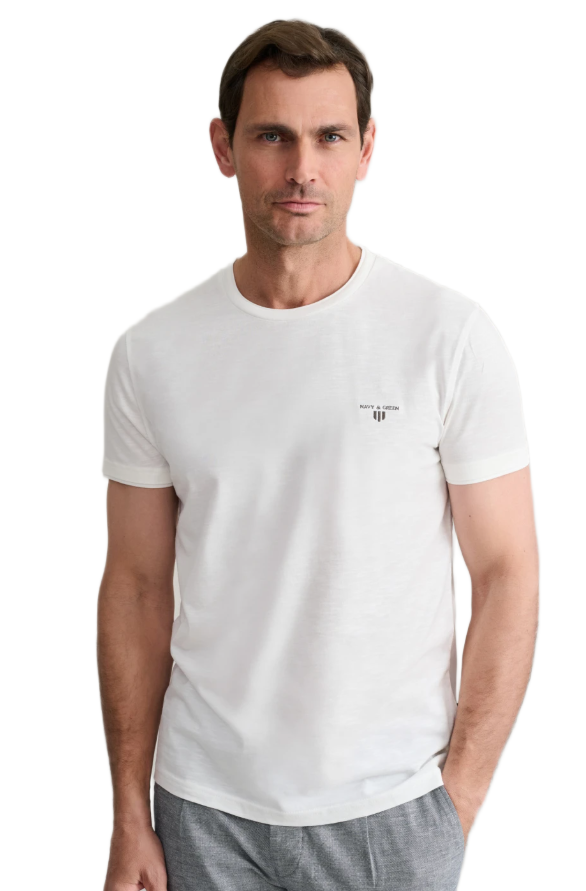 Navy&Green ανδρικό μονόχρωμο t-shirt 24TU.323/6P.2 Navy&Green ανδρικό μονόχρωμο t-shirt 24TU.323/6P.2