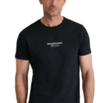 Navy&Green ανδρικό μονόχρωμο t-shirt τύπωμα 24TU.346/6R