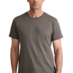 Navy&Green ανδρικό μονόχρωμο t-shirt κέντημα 24TU.346/4R