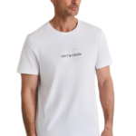 Navy&Green ανδρικό μονόχρωμο t-shirt κέντημα 24TU.346/4R