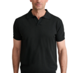 Navy&Green ανδρική μονόχρωμη crepe πόλο μπλούζα 24AR.981/PLV.1