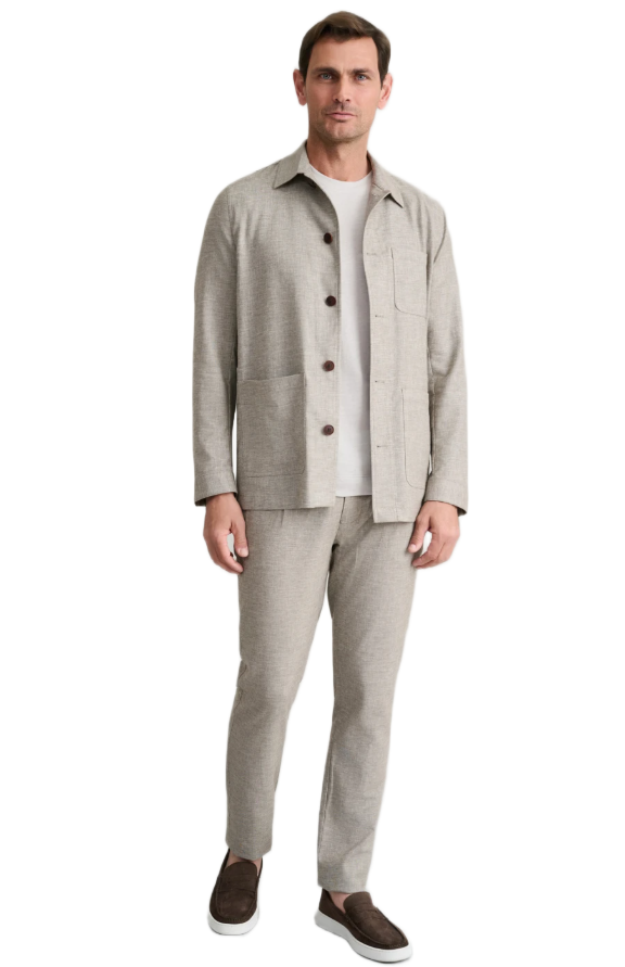 Navy&Green ανδρικό chinos παντελόνι με κορδόνι και πιέτες 24KP.036/PLJG Navy&Green ανδρικό chinos παντελόνι με κορδόνι και πιέτες 24KP.036/PLJG