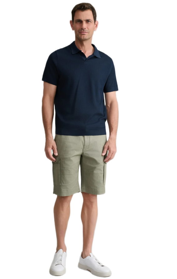 Navy&Green ανδρική cargo βερμούδα με ζώνη 24RE.123/CGV.2