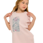 Bdtk παιδικό κοντομάνικο oversized t-shirt με τύπωμα για κορίτσι 1261-702828