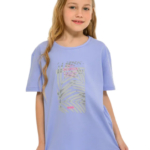 Bdtk παιδικό κοντομάνικο oversized t-shirt με τύπωμα για κορίτσι 1261-702828