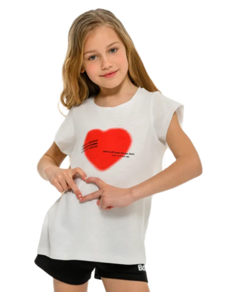 Bdtk παιδικό κοντομάνικο t-shirt για κορίτσι με τύπωμα 1261-704323