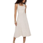 Mind Matter γυναικείο ριγέ λινό μίντι φόρεμα ALVARA DRESS MML25-01-07-015
