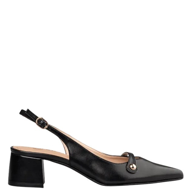 Envie Shoes Pointy Slingback Pumps γυναικείες γόβες με χοντρό τακούνι E02-21741