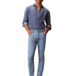 Calvin Klein ανδρικό παντελόνι τζιν slim tapered ADAM LT STONE LV04RF929G