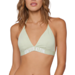 Calvin Klein γυναικείο μονόχρωμο μονοκίνι τοπ τρίγωνο halter Q61222