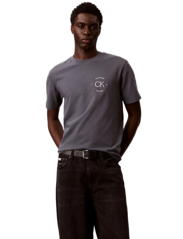 Calvin Klein ανδρικό μονόχρωμο t-shirt λογότυπο 20S April Graphic Seasonal LV04RE825G