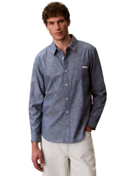 Calvin Klein ανδρικό πουκάμισο chambray LV04RF109G
