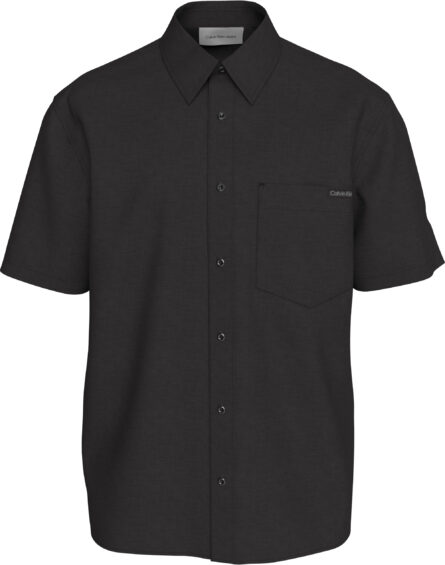Calvin Klein ανδρικό κοντομάνικο πουκάμισο Solid Casual Linen Classic  LV04RF120G