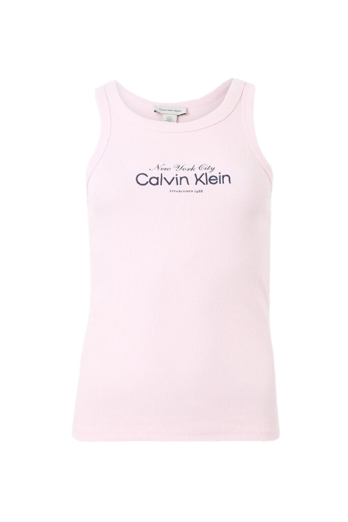 Calvin Klein γυναικείο αμάνικο τοπ λογότυπο LV047F816G