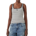 Calvin Klein γυναικείο αμάνικο τοπ ριγέ LV047F832G