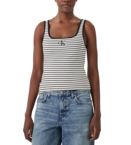 Calvin Klein γυναικείο αμάνικο τοπ ριγέ LV047F832G