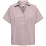 Only γυναικείο μονόχρωμο τοπ ONLARIS LIFE CAP SLEEVE SHIRT 15364279