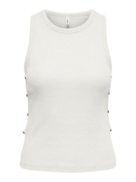 Only γυναικείο αμάνικο τοπ με κουμπιά ONLCARLA GLITTER S/L TOP 15367981