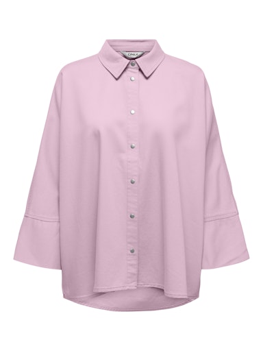Only γυναικείο μονόχρωμο πουκάμισο 3/4 ONLGRACE-SOFT LIFE 3/4 SHIRT 15369412