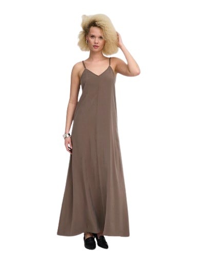 Only γυναικείο μακρύ μονόχρωμο φόρεμα ONLMADELI OAKLYN STRAP LONG DRESS 15371094