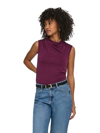 Only γυναικείο αμάνικο τοπ ONLHANNAH S/L WATERFALL TOP 15371575