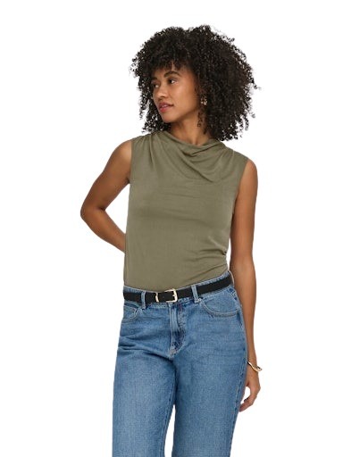 Only γυναικείο αμάνικο τοπ ONLHANNAH S/L WATERFALL TOP 15371575